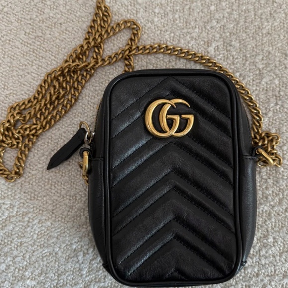 Authentic Pre-Owned Gucci Marmont Black Bag - Picture 1 of 13
